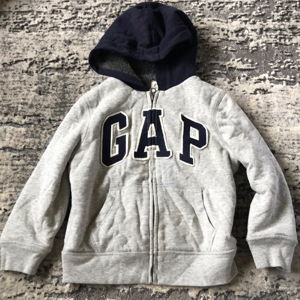 EUC boys Gap fuzzy plush lined jacket.